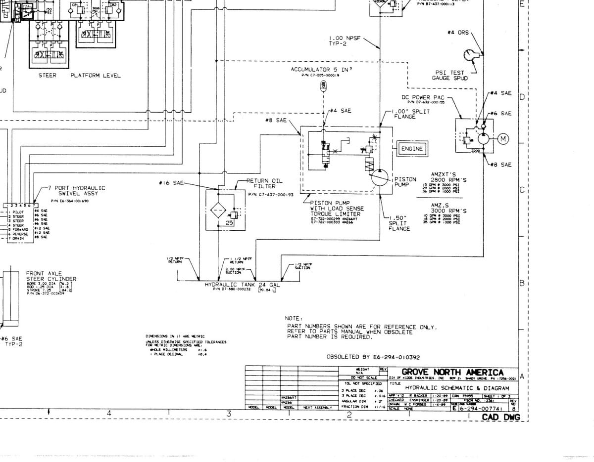 Grove AMZ56 AMZ56XT AMZ66 AMZ66XT Aerial Lift Electrical Schematic Wiring Diagram PDF Download